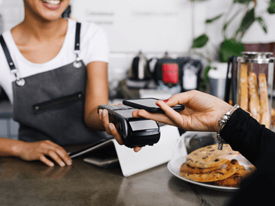 Betaling med mobil kafe